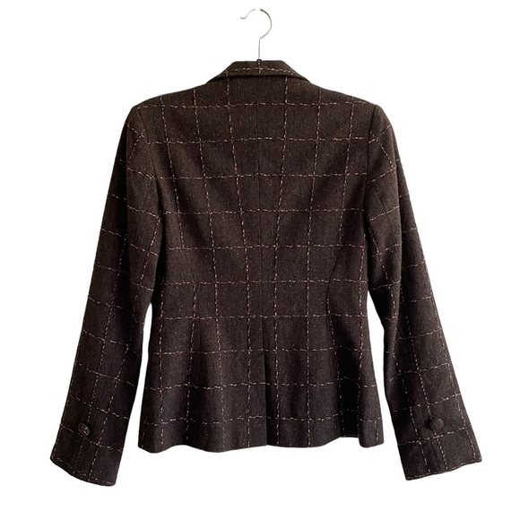 VINTAGE TRISTAN & ISEUT Wool Blazer Brown S - Picture 4 of 8